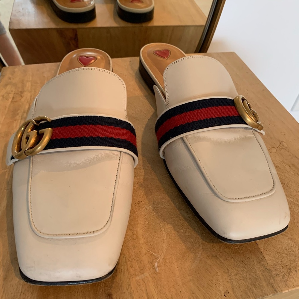 Gucci White Leather Betis Glamour/NS